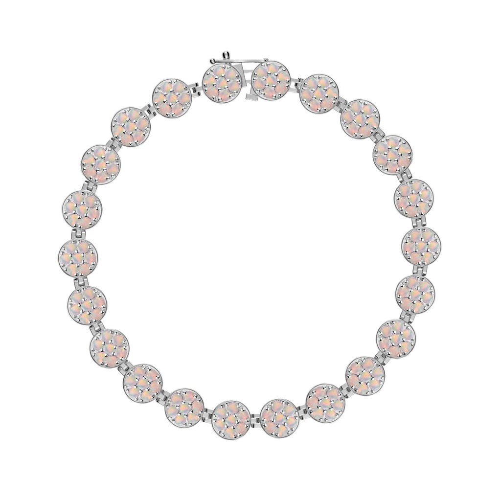Rosecliff Tennis Opal Bracelet in 14k Gold (October)