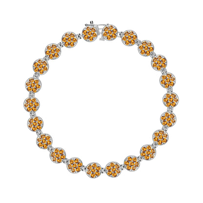 Rosecliff Tennis Citrine Bracelet in 14k Gold (November)