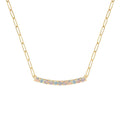 Rosecliff Opal Bar Adelaide Mini Necklace in 14k Gold (October)
