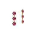 Rosecliff Ruby Drop Earrings in 14k Gold (July)