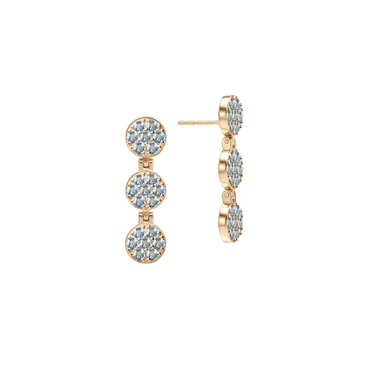Rosecliff Nantucket Blue Topaz Drop Earrings in 14k Gold (December)