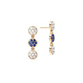 Rosecliff Diamond & Sapphire Drop Earrings in 14k Gold (September)