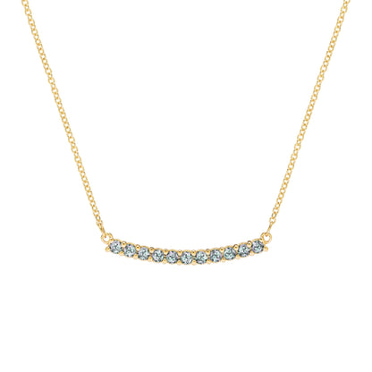 Rosecliff Alexandrite Bar Necklace in 14k Gold (June)