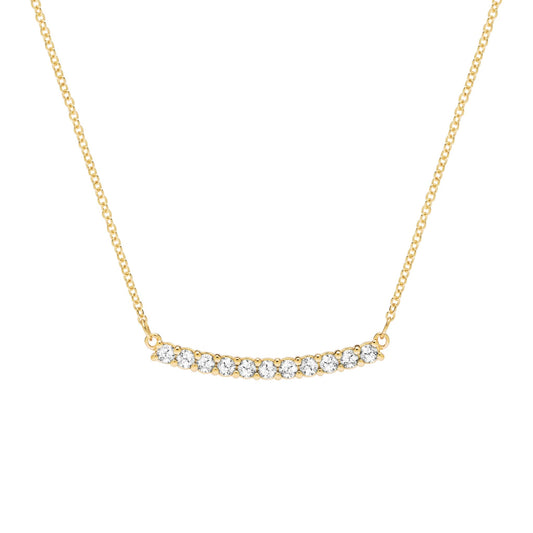 Rosecliff Diamond Bar Necklace in 14k Gold (April)