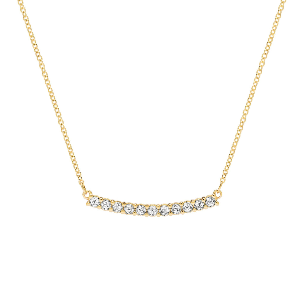 Rosecliff White Topaz Bar Necklace in 14k Gold (April)