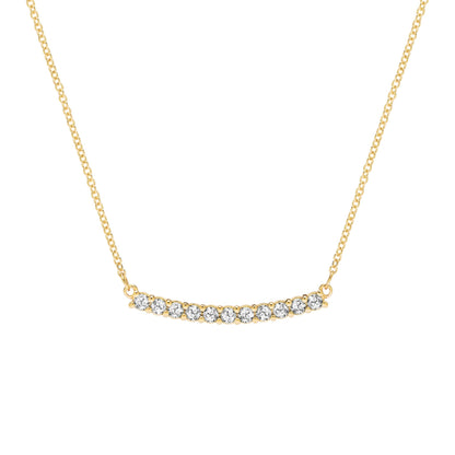 Rosecliff White Topaz Bar Necklace in 14k Gold (April)