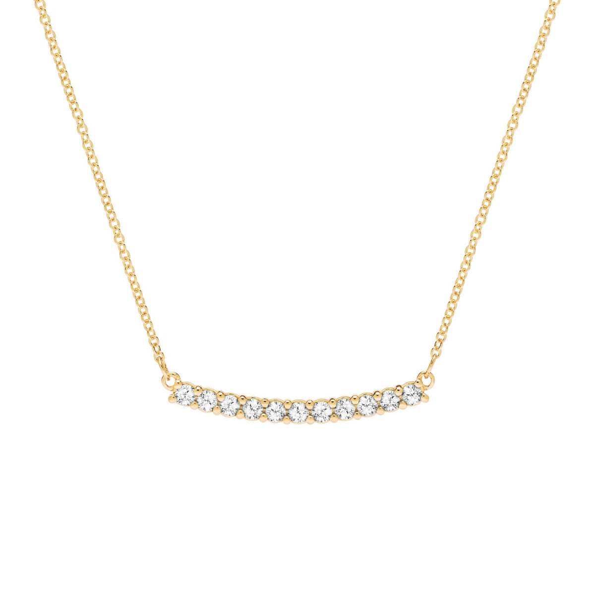 Rosecliff Bar Necklace in 14k Gold