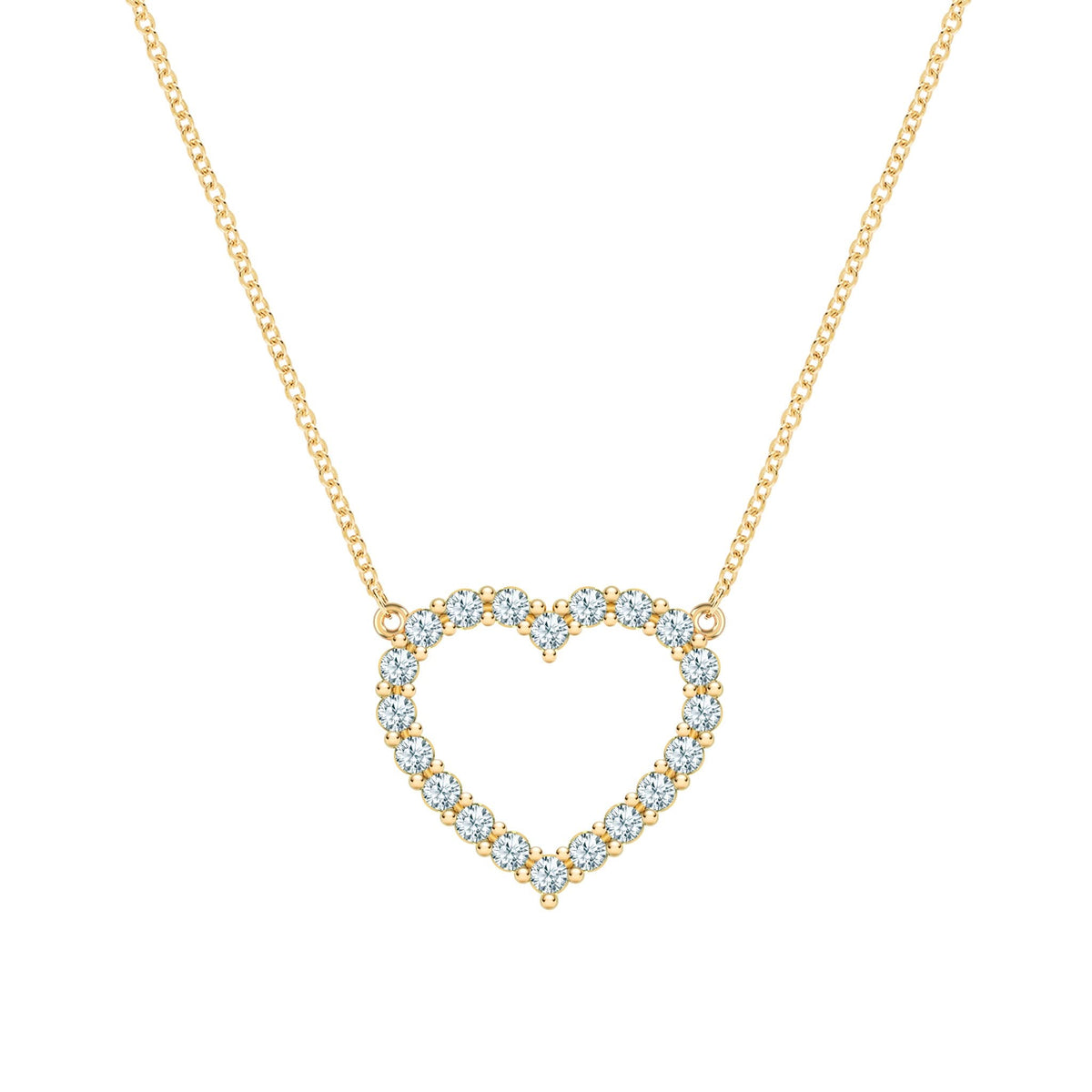 Rosecliff Heart Aquamarine Necklace in 14k Gold (March)