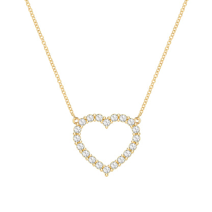 Rosecliff Heart Birthstone Necklace in 14k Gold
