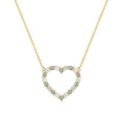 Rosecliff Heart Diamond & Alexandrite Necklace in 14k Gold (June)