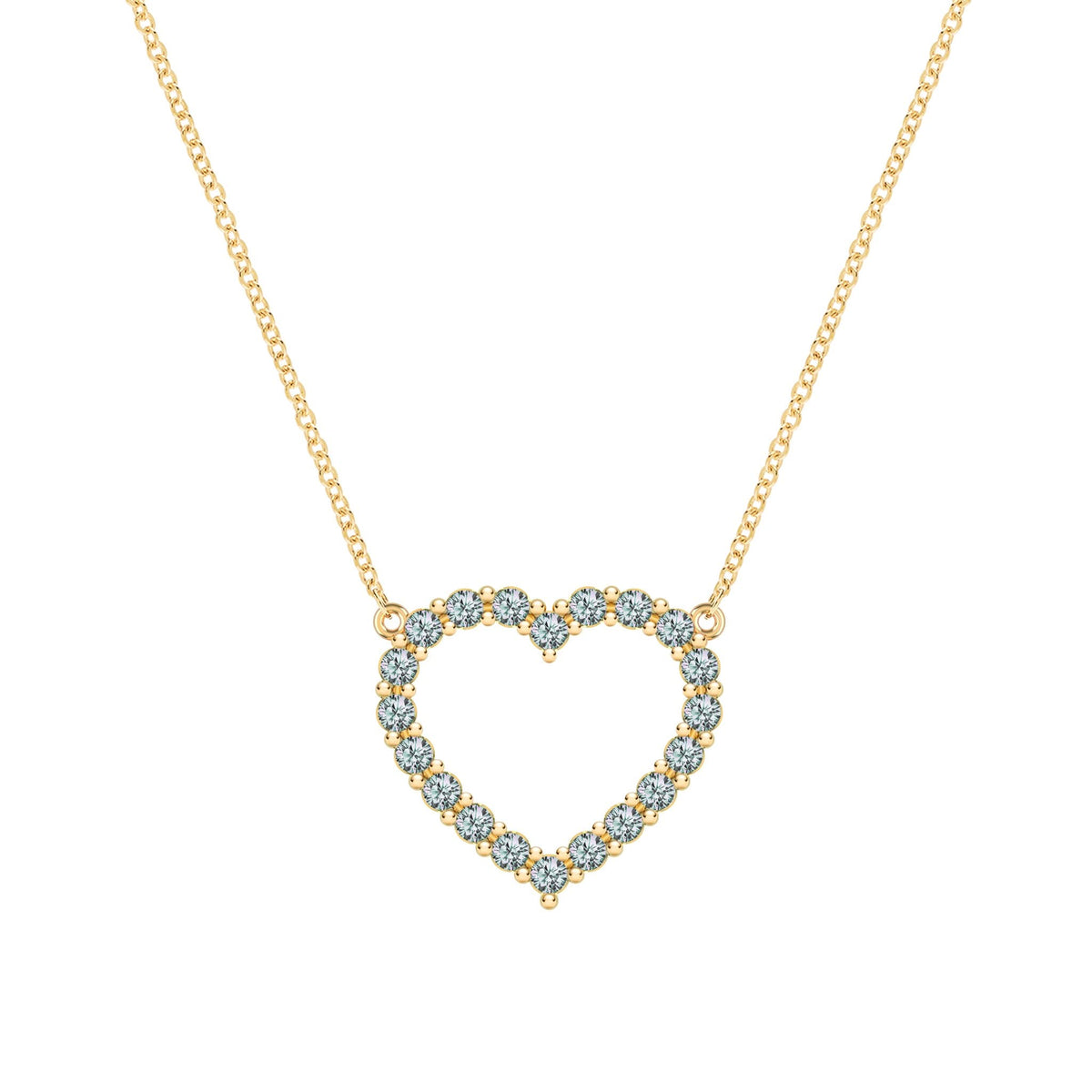 Rosecliff Heart Alexandrite Necklace in 14k Gold (June)