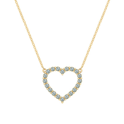 Rosecliff Heart Alexandrite Necklace in 14k Gold (June)