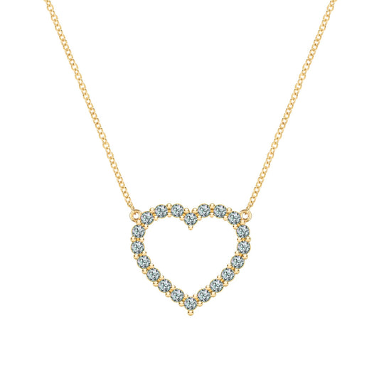 Rosecliff Heart Alexandrite Necklace in 14k Gold (June)