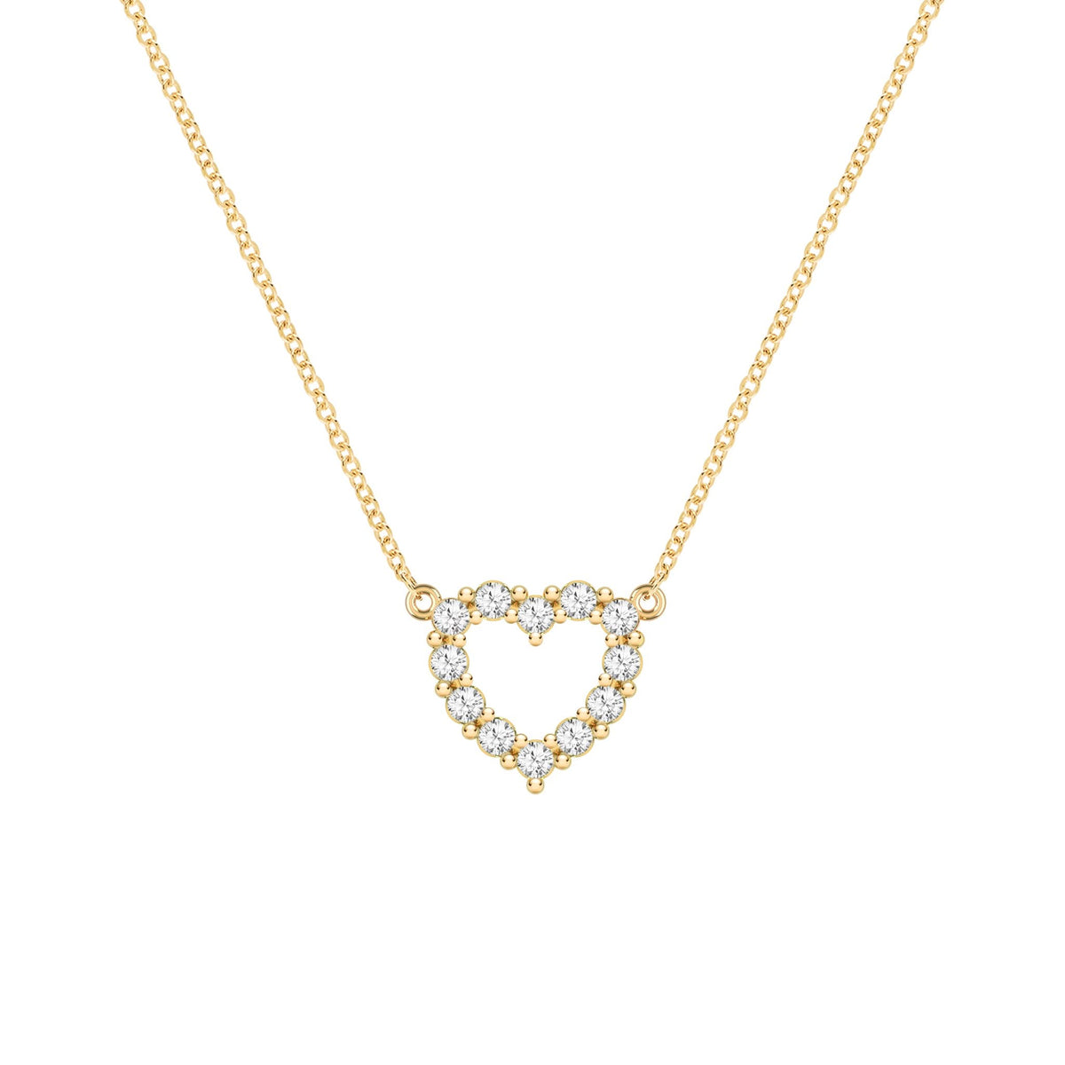 Rosecliff Small Heart Birthstone Necklace in 14k Gold