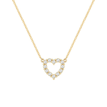 Rosecliff Small Heart Birthstone Necklace in 14k Gold