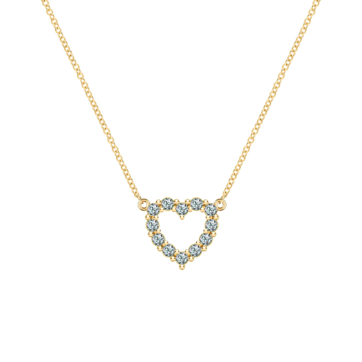 Rosecliff Small Heart Alexandrite Necklace in 14k Gold (June)