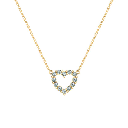 Rosecliff Small Heart Alexandrite Necklace in 14k Gold (June)