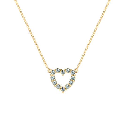 Rosecliff Small Heart Alexandrite Necklace in 14k Gold (June)