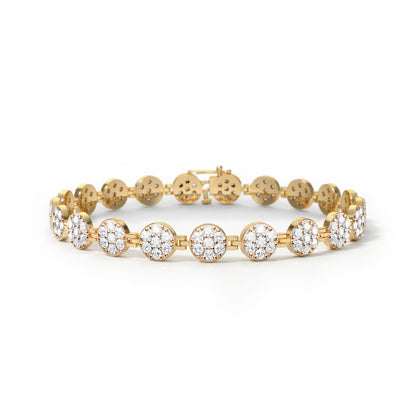 Rosecliff Tennis Diamond Bracelet in 14k Gold (April)