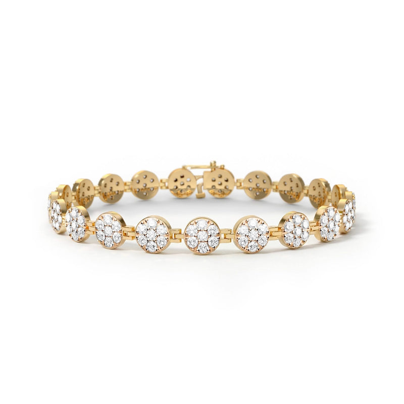 Rosecliff Tennis Diamond Bracelet in 14k Gold (April)
