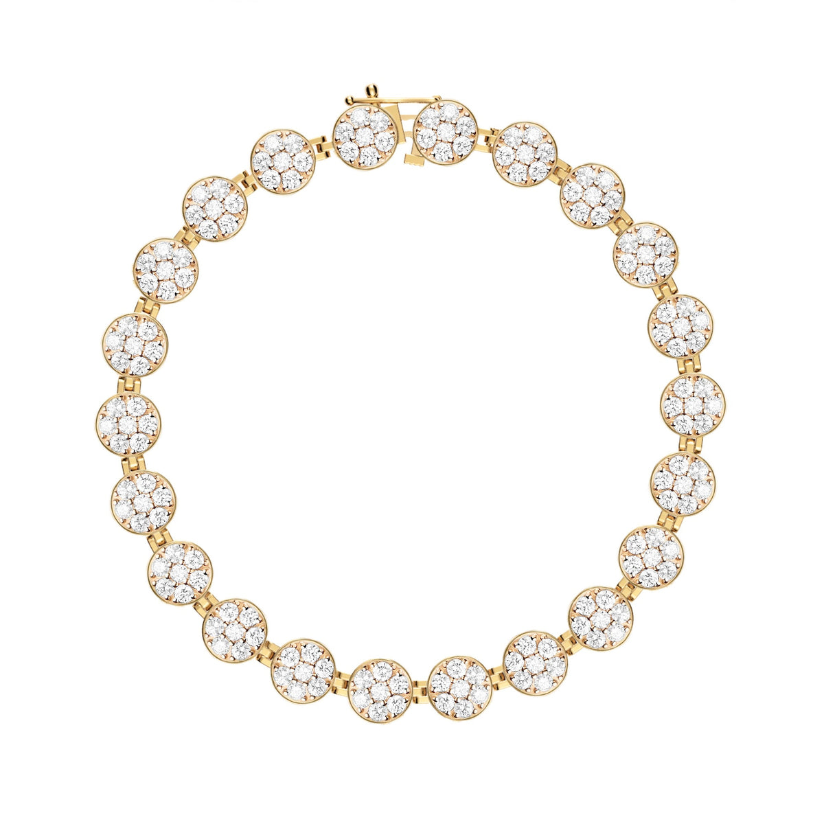Rosecliff Tennis Diamond Bracelet in 14k Gold (April)