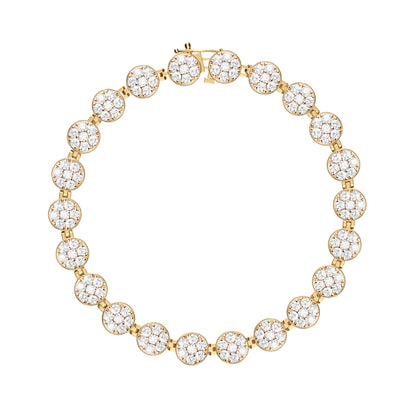 Rosecliff Tennis Diamond Bracelet in 14k Gold (April)