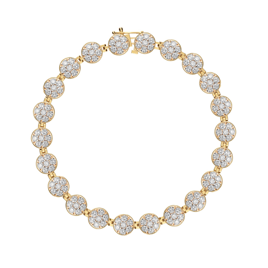 Rosecliff Tennis White Topaz Bracelet in 14k Gold (April)