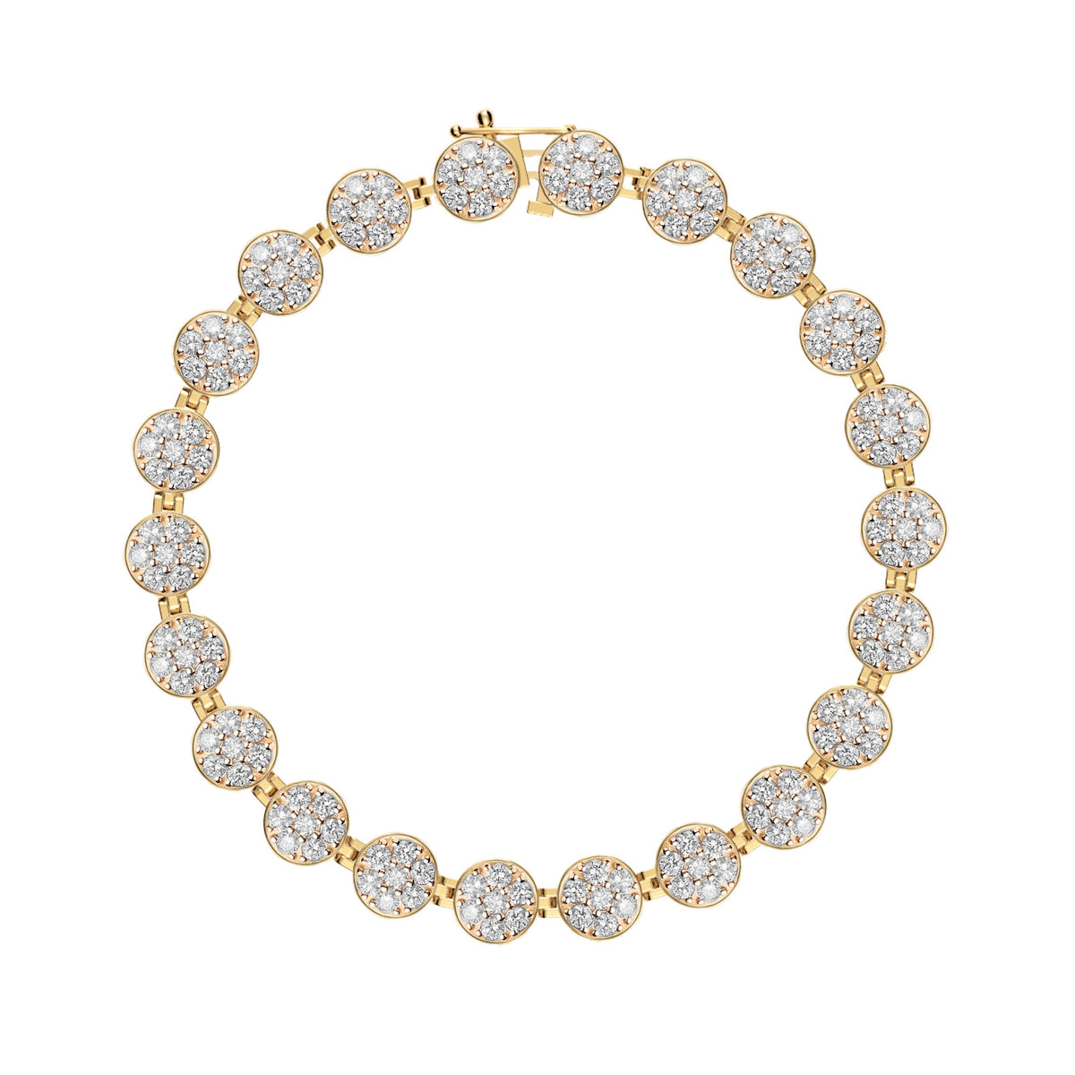 Rosecliff Tennis White Topaz Bracelet in 14k Gold (April)