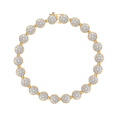 Rosecliff Tennis White Topaz Bracelet in 14k Gold (April)