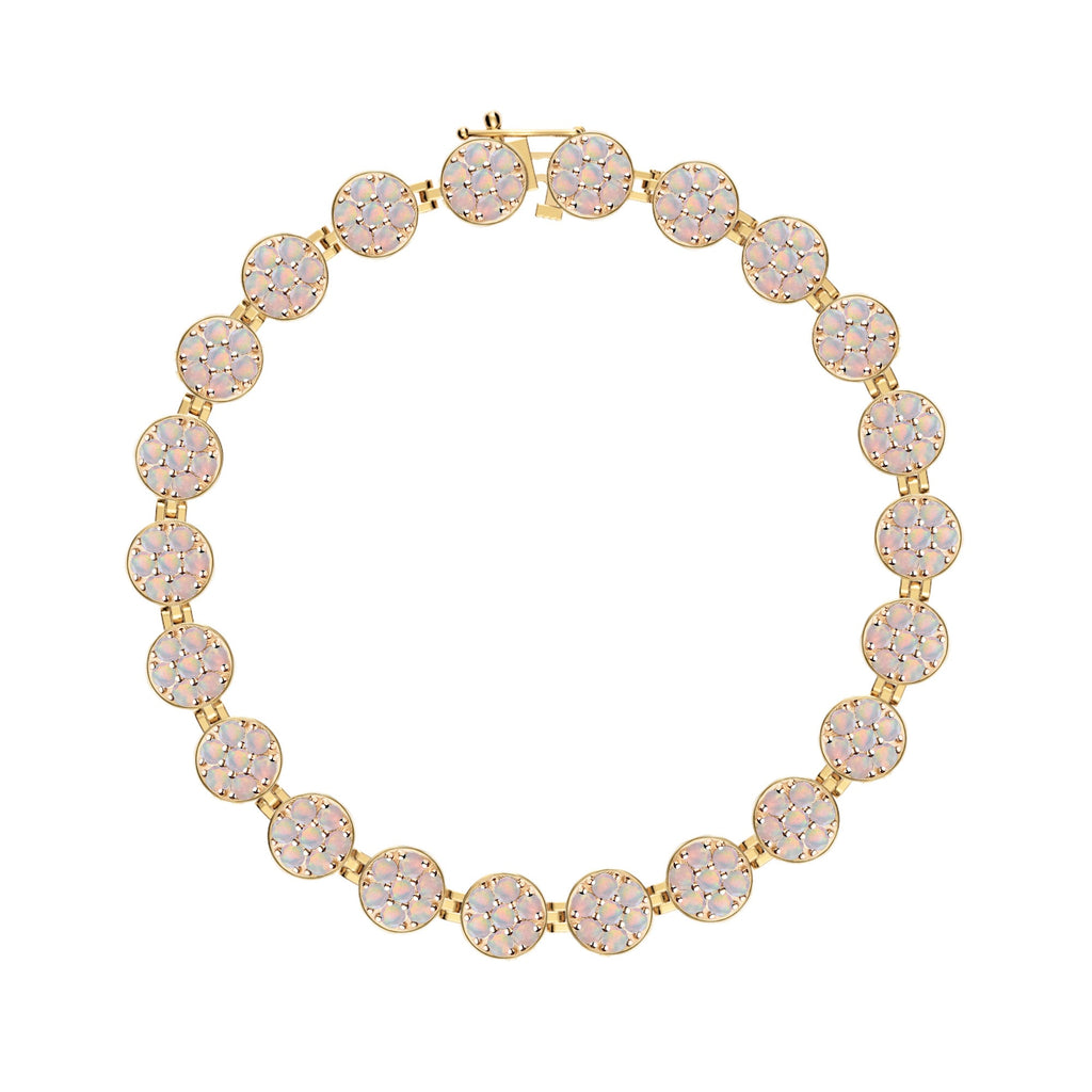 Rosecliff Tennis Opal Bracelet in 14k Gold (October)