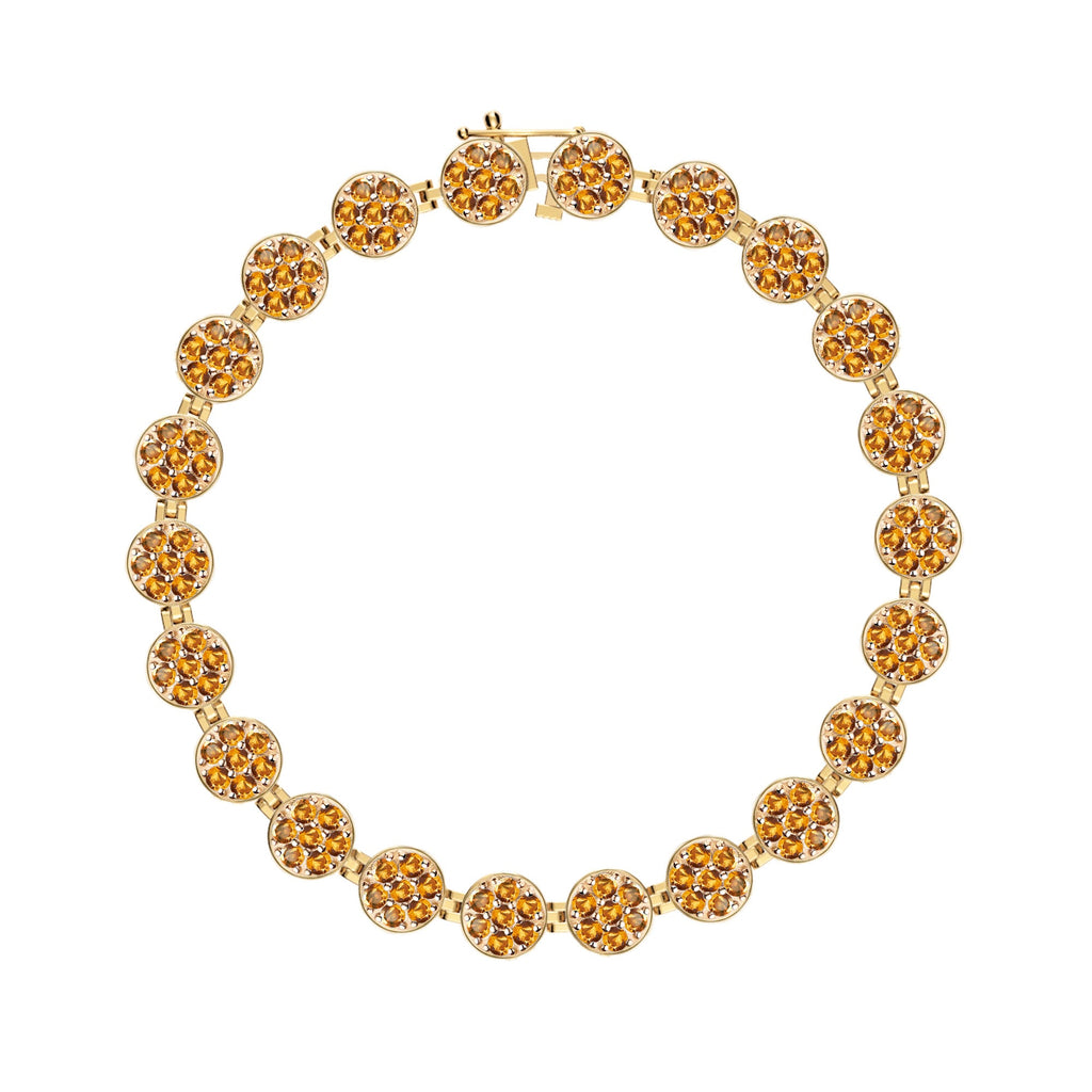 Rosecliff Tennis Citrine Bracelet in 14k Gold (November)
