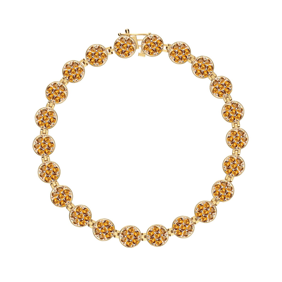 Rosecliff Tennis Citrine Bracelet in 14k Gold (November)