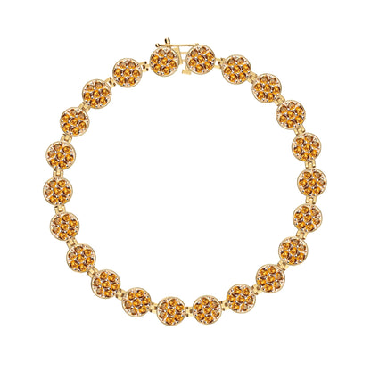 Rosecliff Tennis Citrine Bracelet in 14k Gold (November)