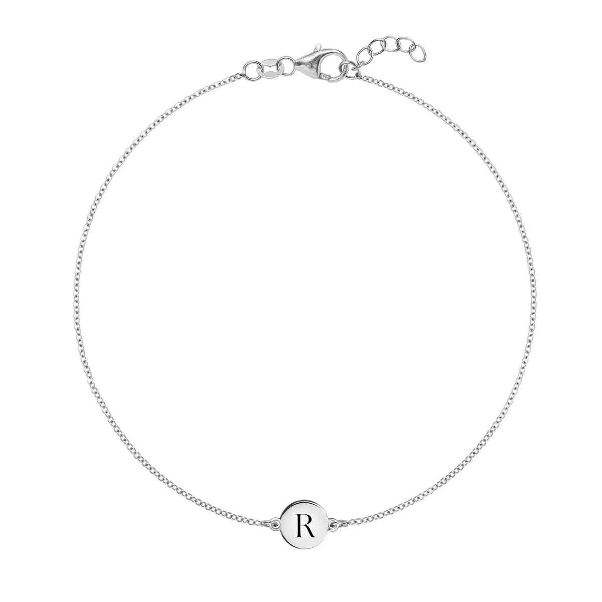 Letter R Bracelet in 14k Gold