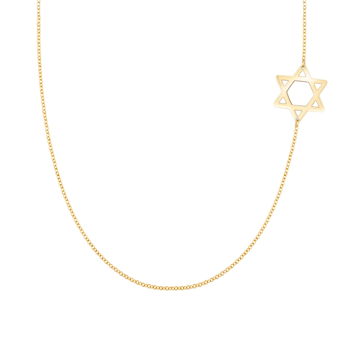Star of David Necklace in 14k Gold