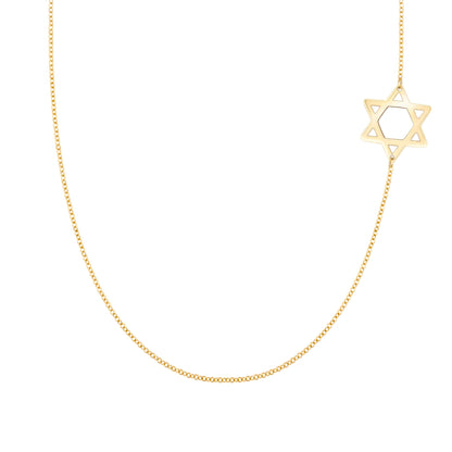 Star of David Necklace in 14k Gold