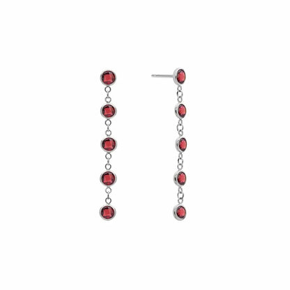 Newport Garnet Earrings in 14k Gold (January)