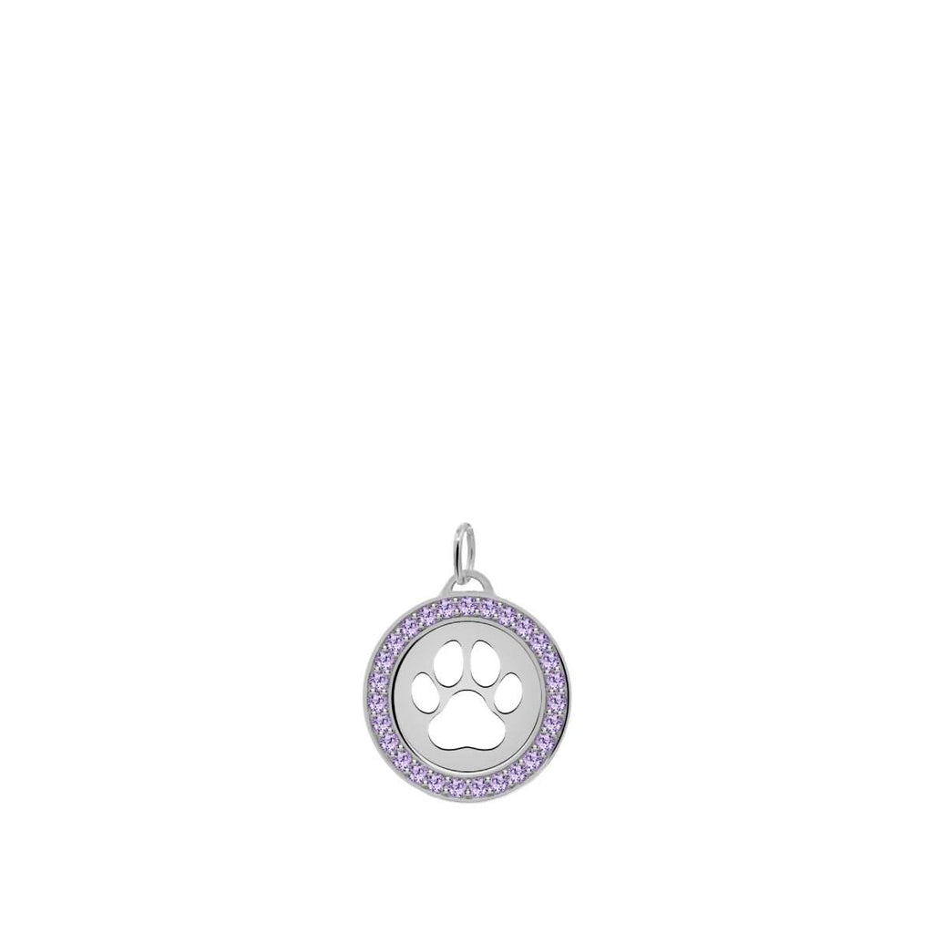 Paw & Amethyst Pendant in 14k Gold (February)