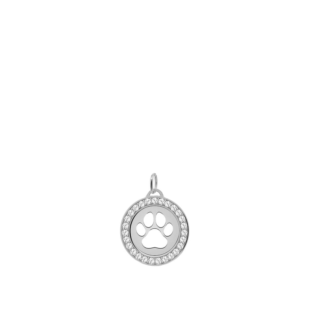 Paw & Birthstone Pendant in 14k Gold