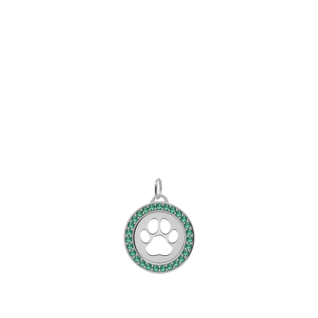 Paw & Emerald Pendant in 14k Gold (May)