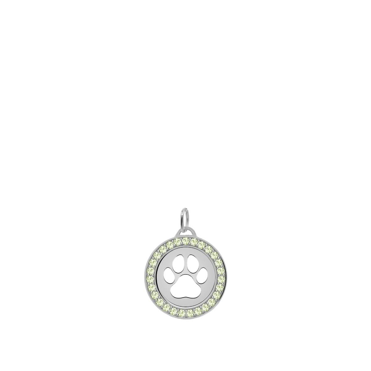 Paw & Peridot Pendant in 14k Gold (August)