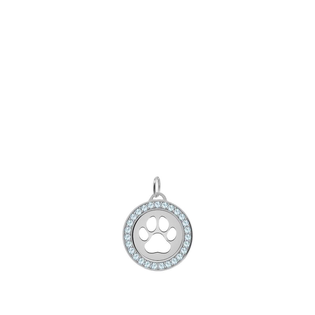 Paw & Nantucket Blue Topaz Pendant in 14k Gold (December)