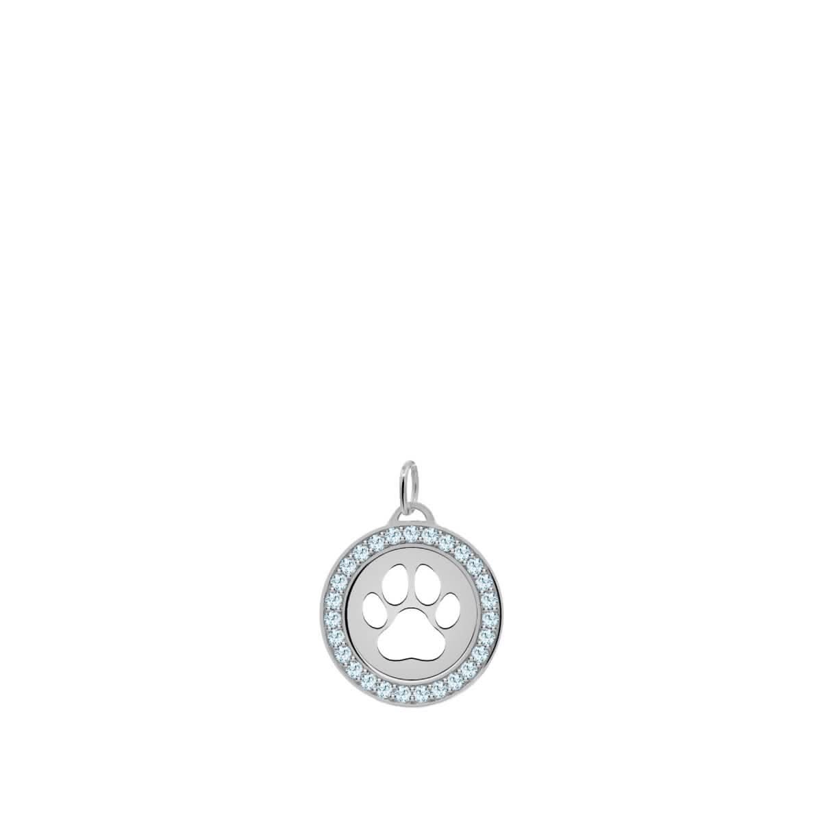Paw & Nantucket Blue Topaz Pendant in 14k Gold (December)