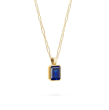 Warren Sapphire Pendant in 14k Gold (September)