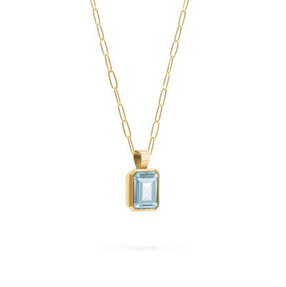 Warren Nantucket Blue Topaz Pendant in 14k Gold (December)