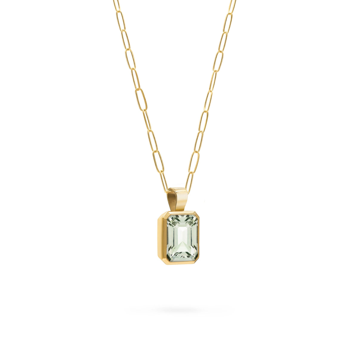 Warren Green Amethyst Pendant in 14k Gold (February)
