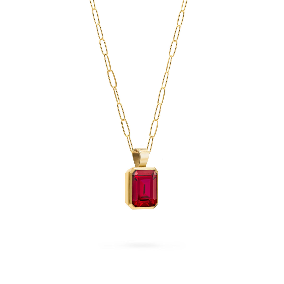 Warren Ruby Pendant in 14k Gold (July)