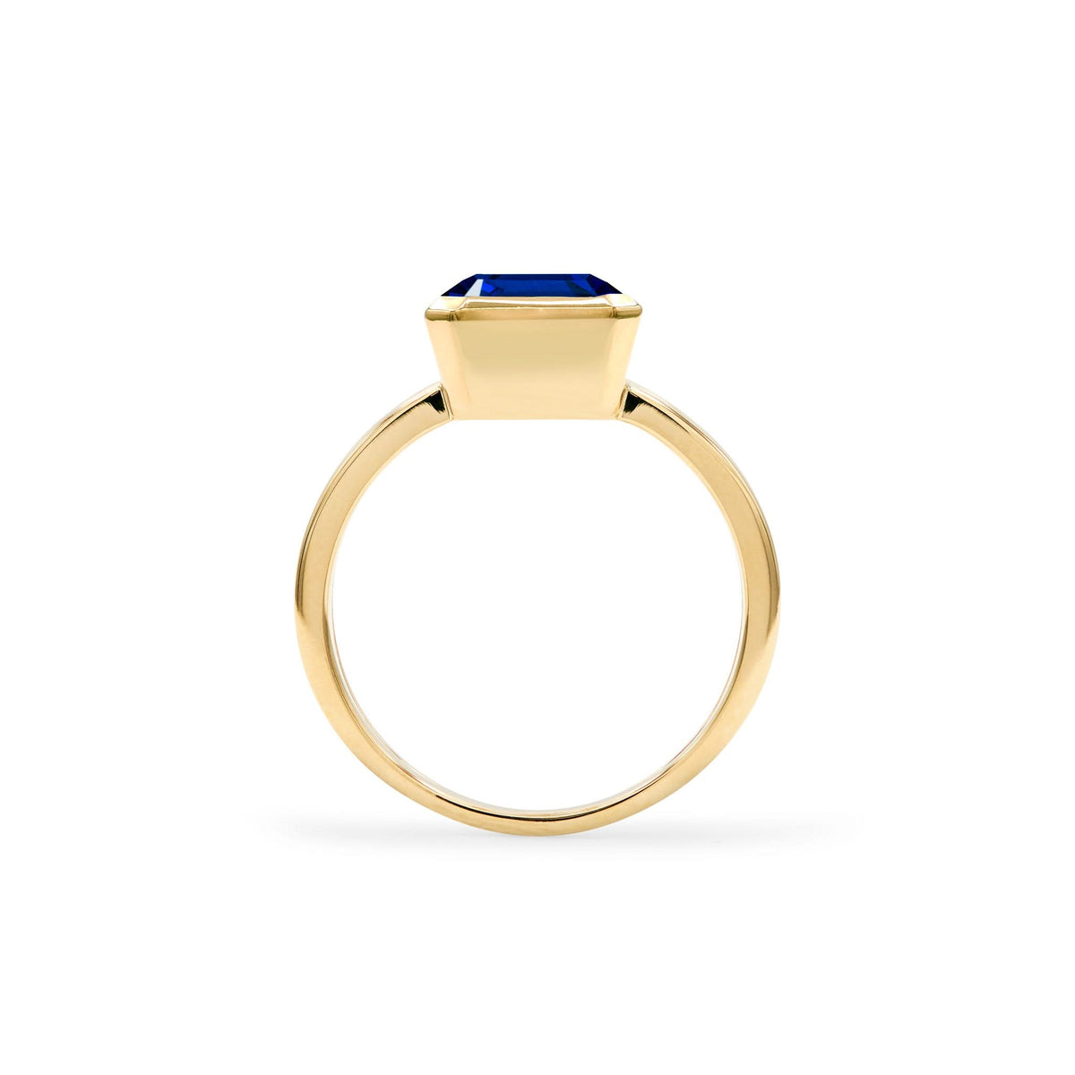 Warren Vertical Sapphire Ring in 14k Gold (September)