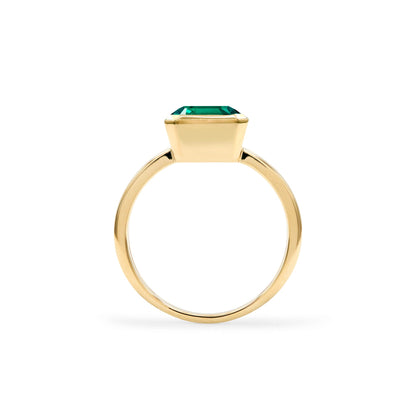 Warren Vertical Emerald Ring in 14k Gold (May)