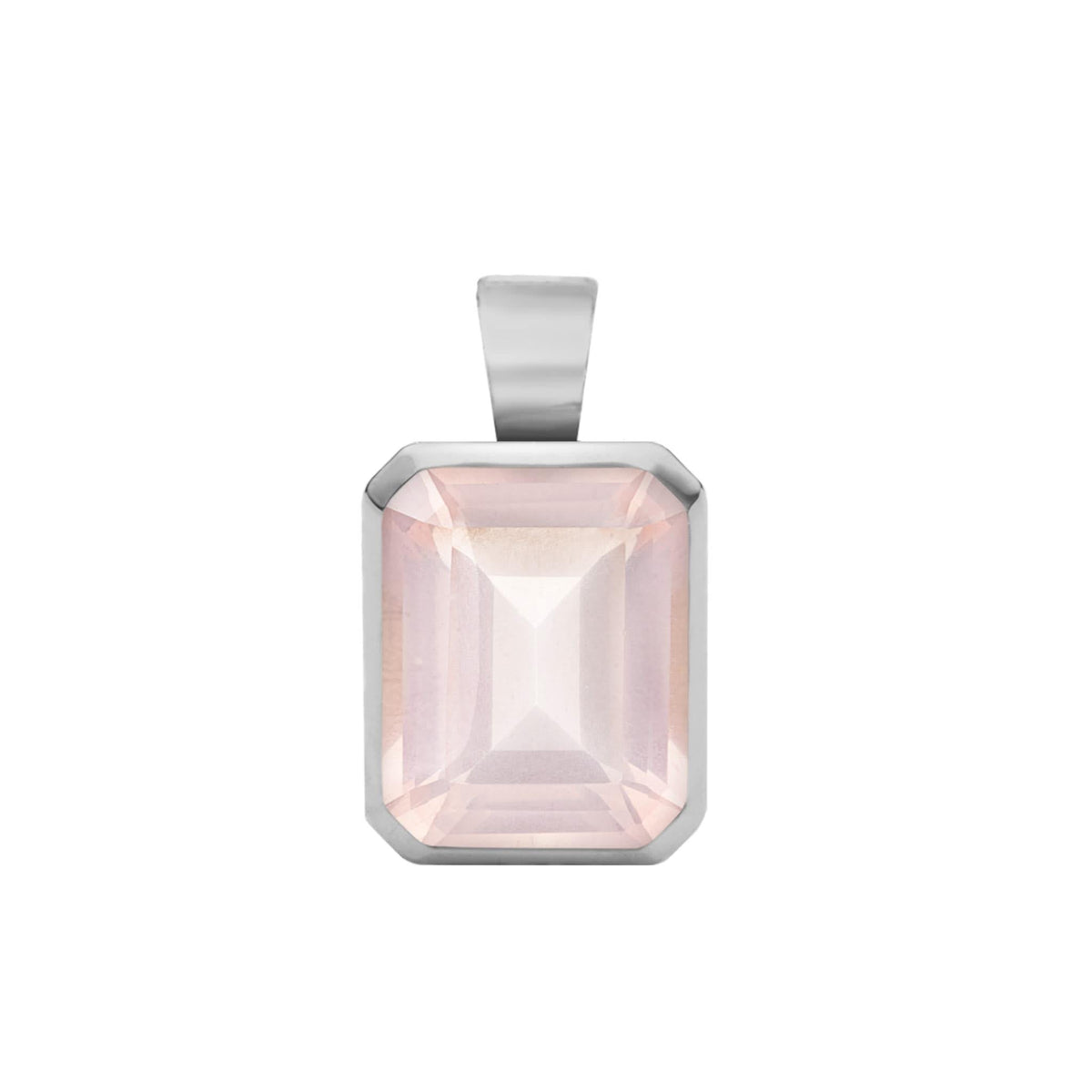 Warren Rose Quartz Pendant in 14k Gold (October)
